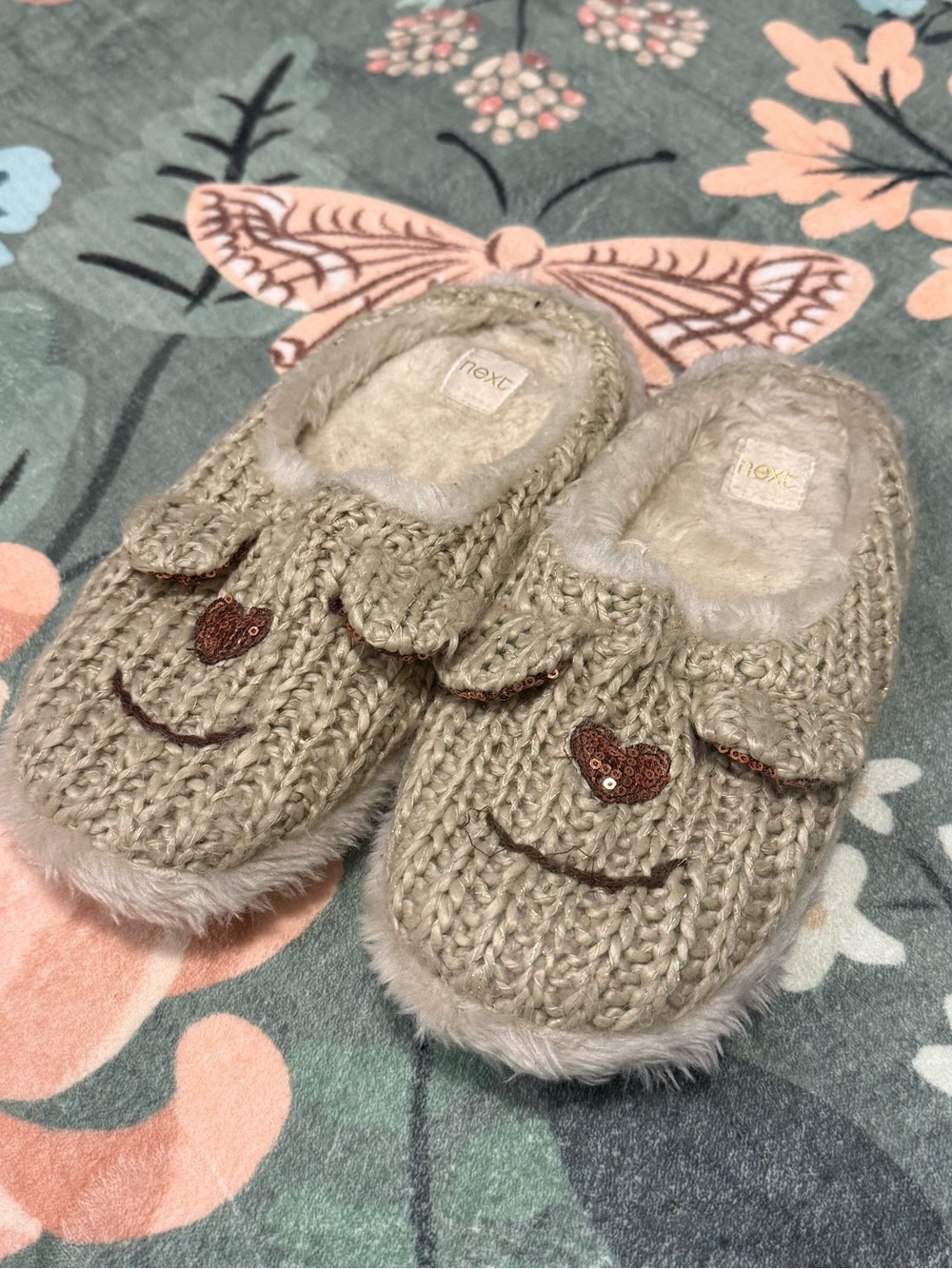 FREE WITH PURCHASE Next Teddy Bear Knit Slippers